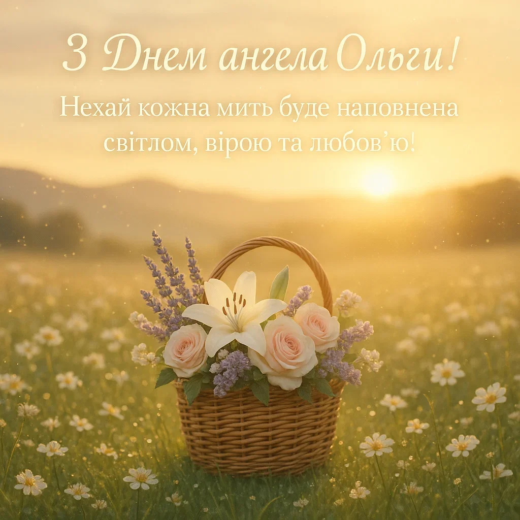 Привітання з днем ангела Ольги Привітання з днем ангела Ольги