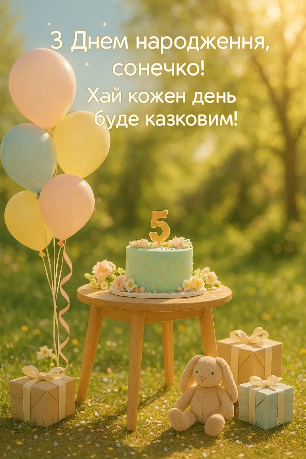 Привітання з днем народження 5 років Привітання з днем народження 5 років