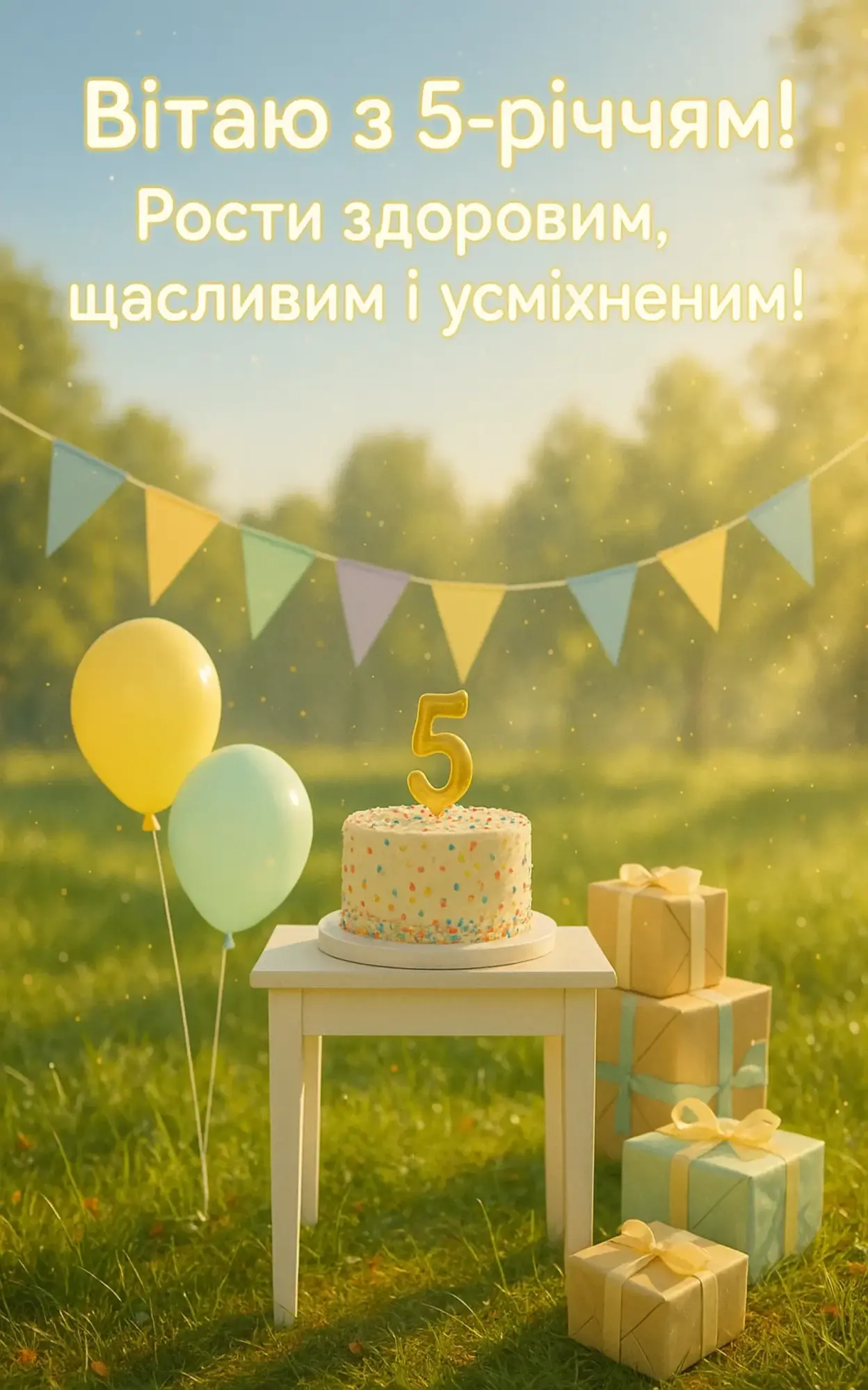 Привітання з днем народження 5 років Привітання з днем народження 5 років