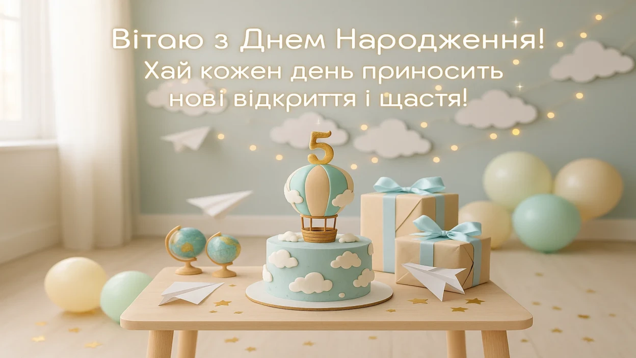 Привітання з днем народження 5 років Привітання з днем народження 5 років