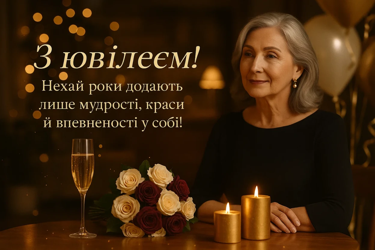 Привітання з днем народження жінці з ювілеєм Привітання з днем народження жінці з ювілеєм