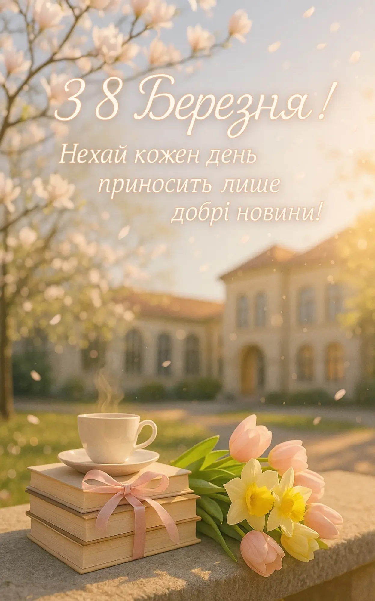 Привітання з 8 березня вчительці