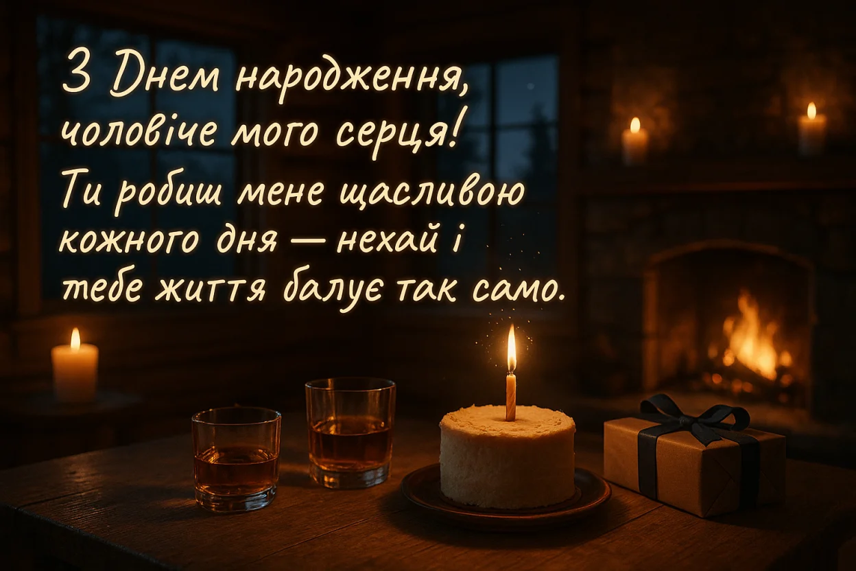 Привітання з днем народження коханому чоловіку