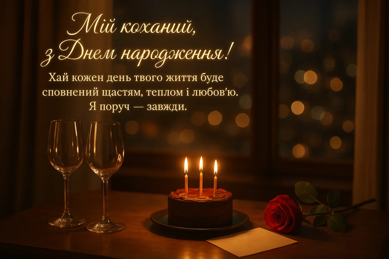 Привітання з днем народження коханому чоловіку