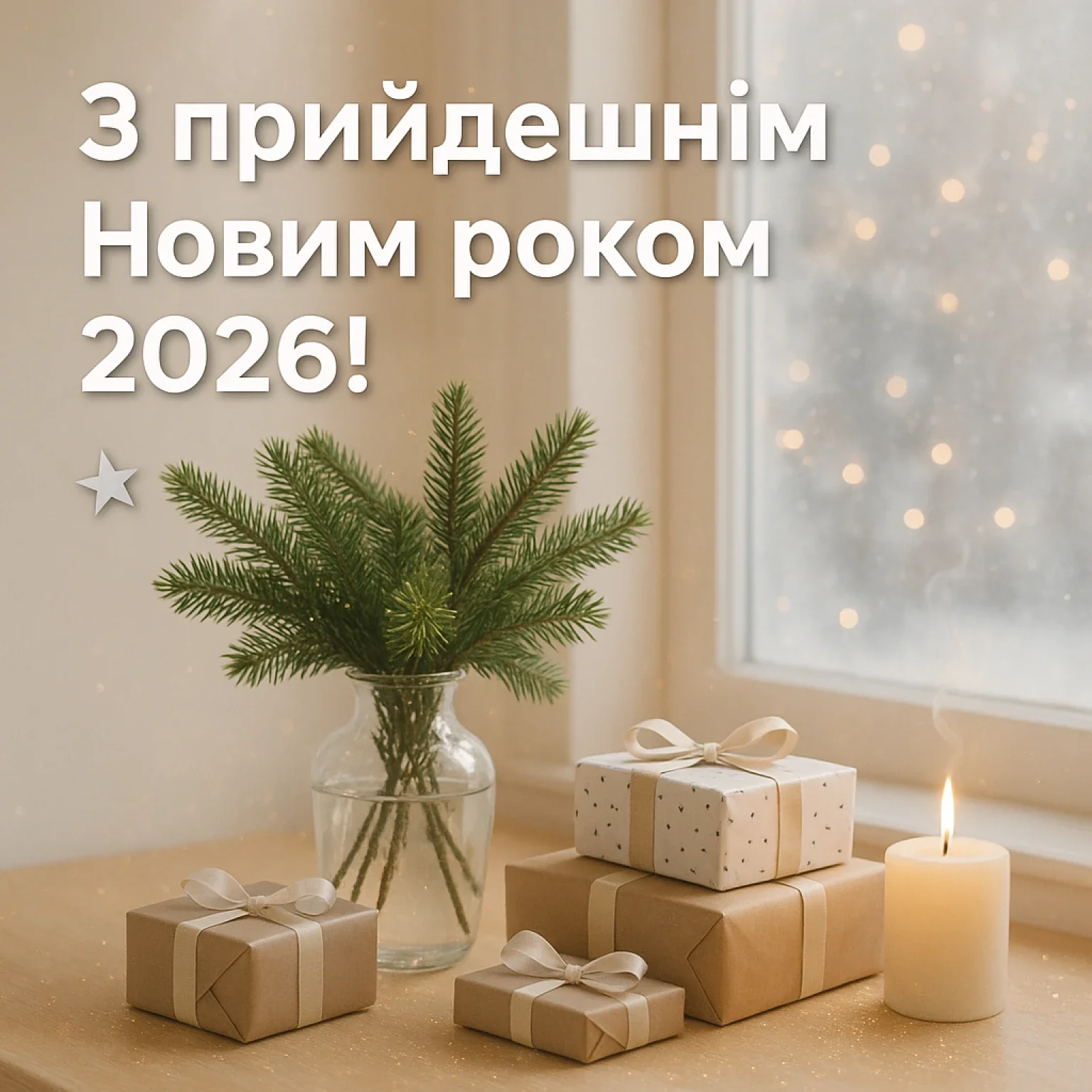 Привітання з прийдешнім новим роком 2026