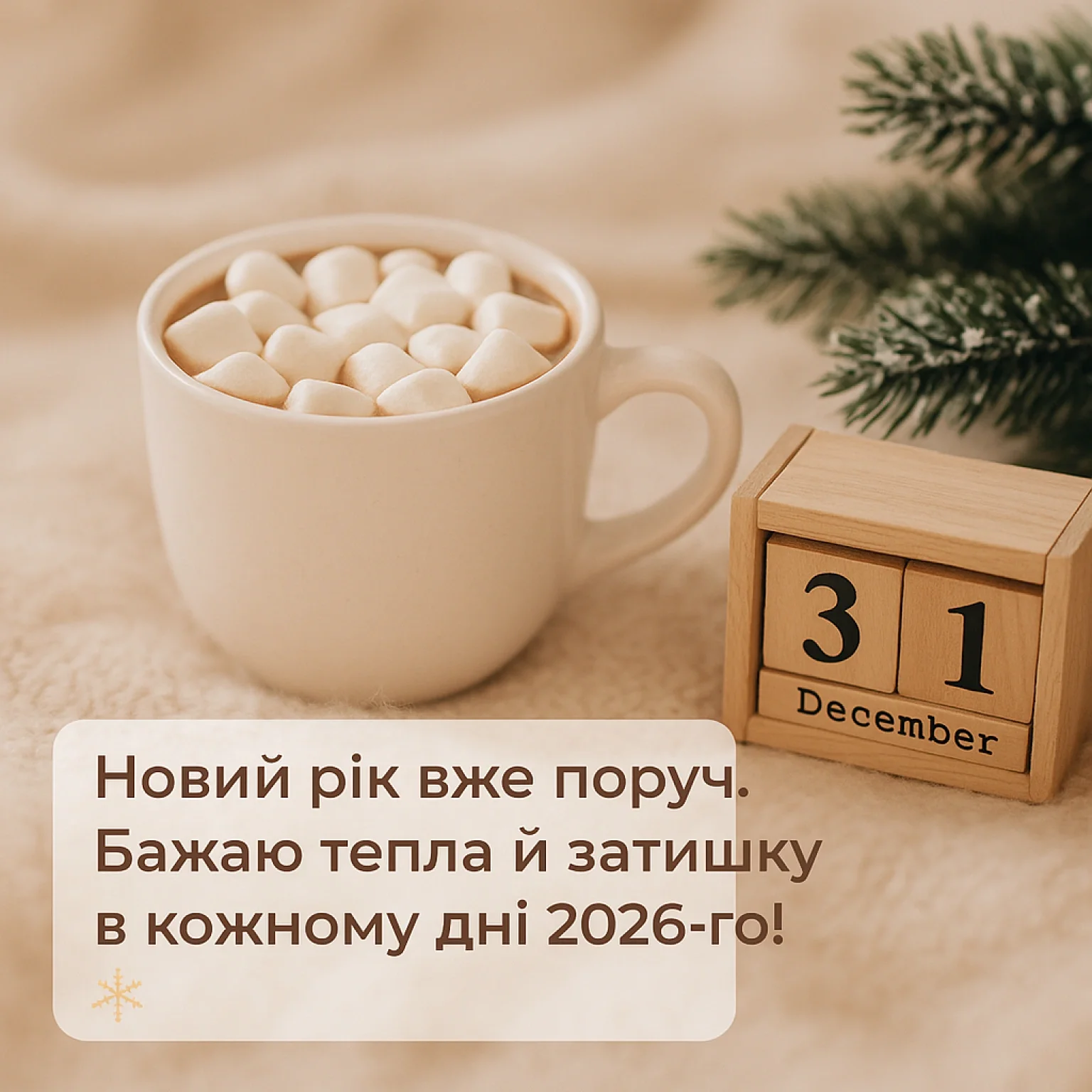 Привітання з прийдешнім новим роком 2026