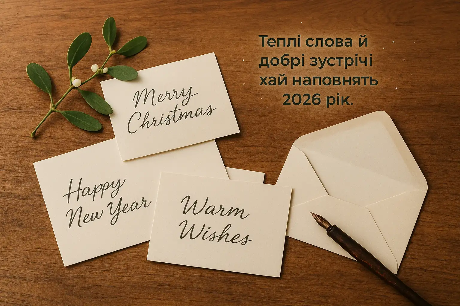 Привітання з прийдешнім новим роком 2026