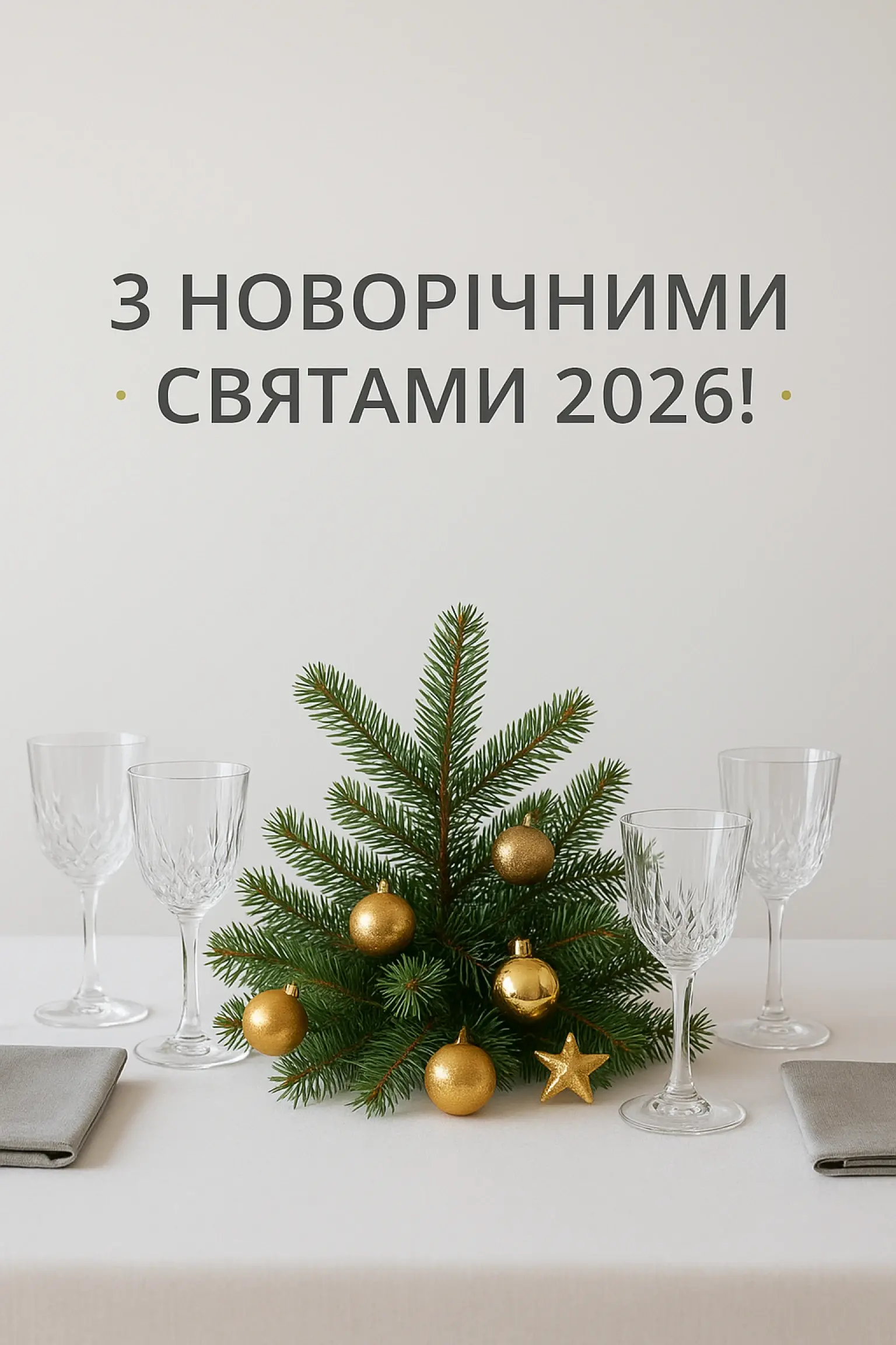 Привітання з прийдешнім новим роком 2026