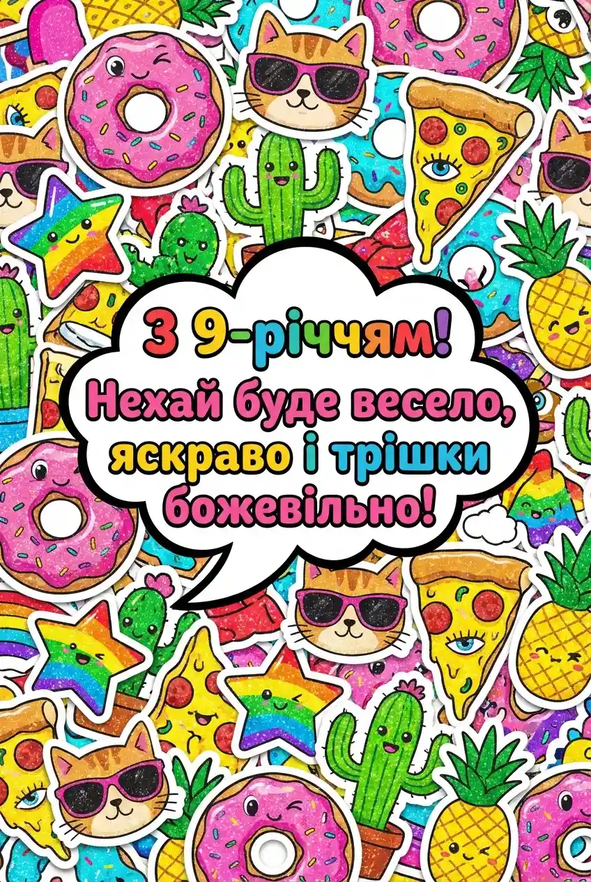 привітання з днем народження 9 років дівчинці