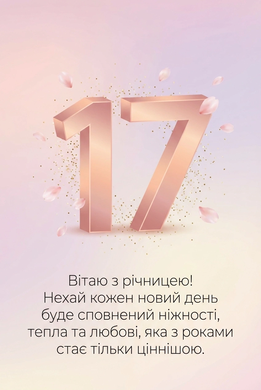 17 років весілля привітання своїми словами