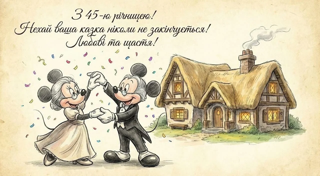 Картинки привітань на 45 років весілля