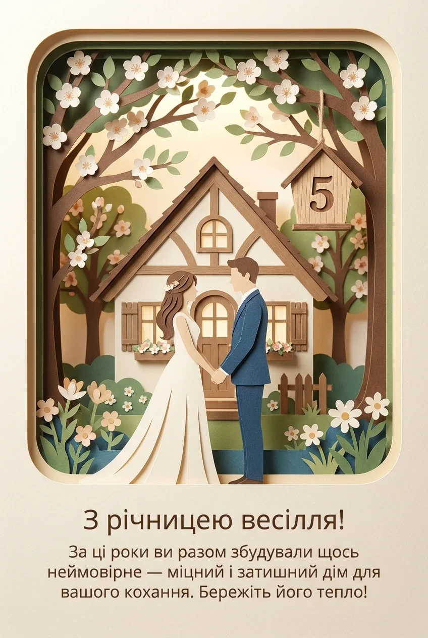 річниця весілля 5 років