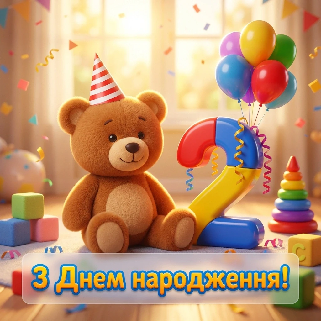 вітання з днем народження хлопчику 2 роки