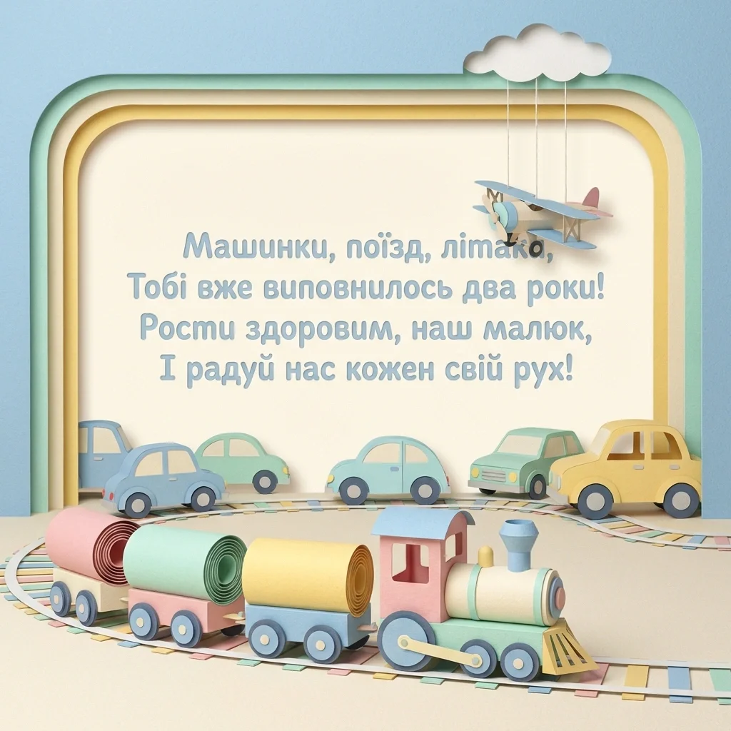 вітання з днем народження хлопчику 2 роки
