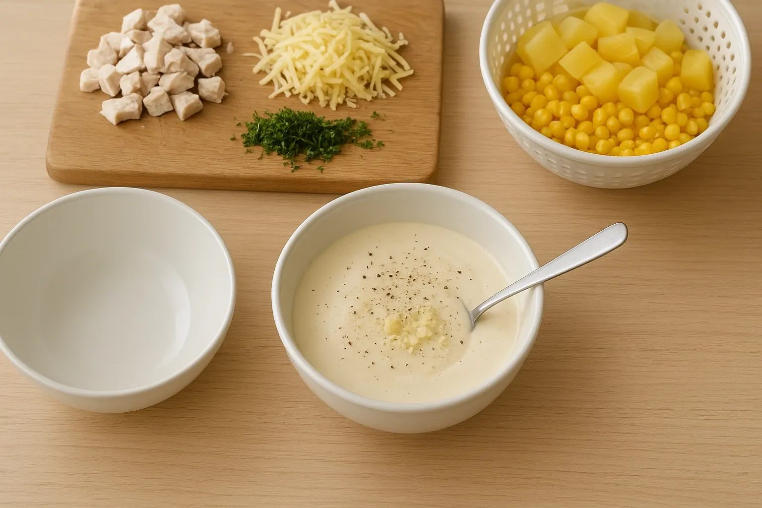 салат курка з ананасом