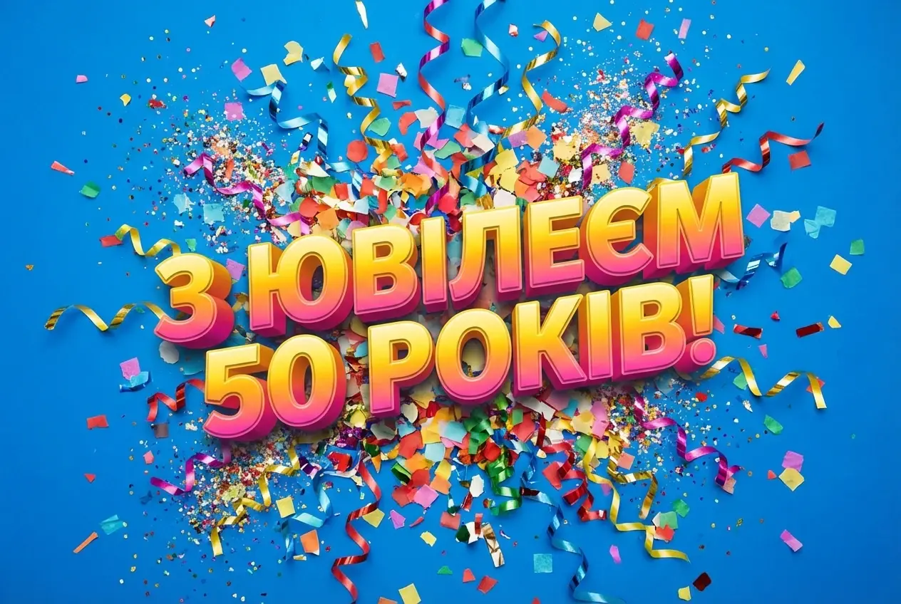 вітаємо з ювілеєм 50