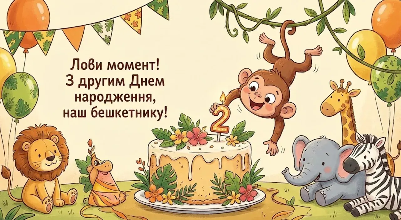 Привітання з днем народження для хлопчика на 2 роки