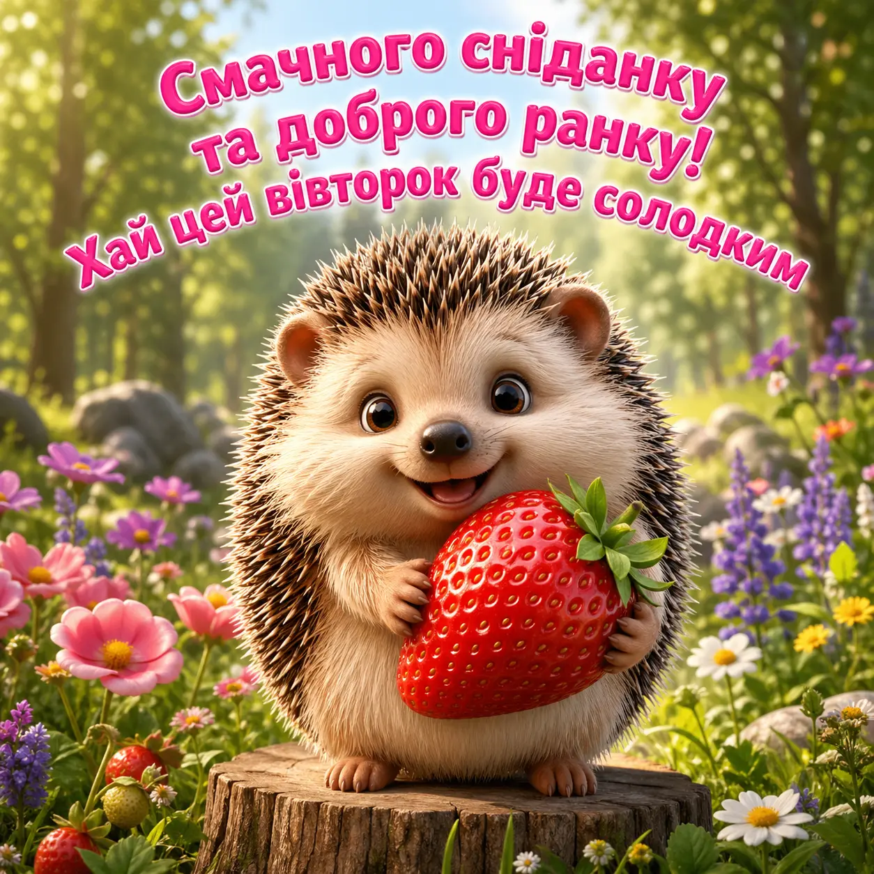 Вівторок: побажання гарного дня та доброго ранку у яскравих листівках