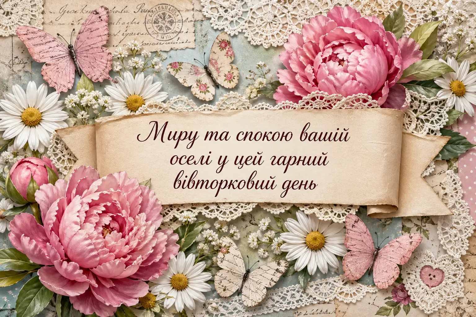 Вівторок: побажання гарного дня та доброго ранку у яскравих листівках
