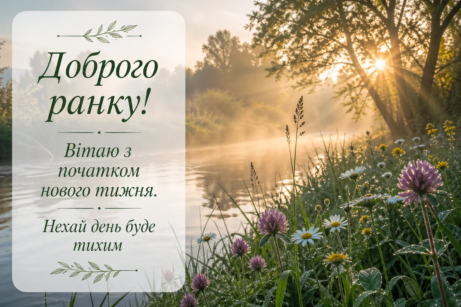 Доброго ранку, з початком нового тижня: душевні листівки та щирі побажання