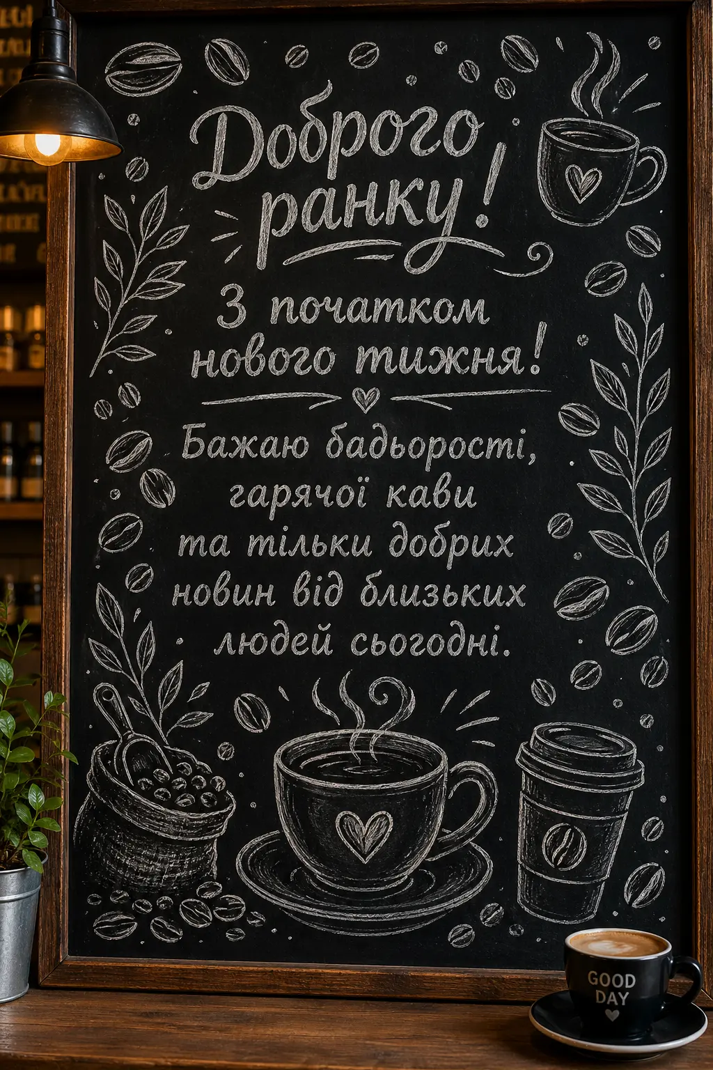 Доброго ранку, з початком нового тижня: душевні листівки та щирі побажання