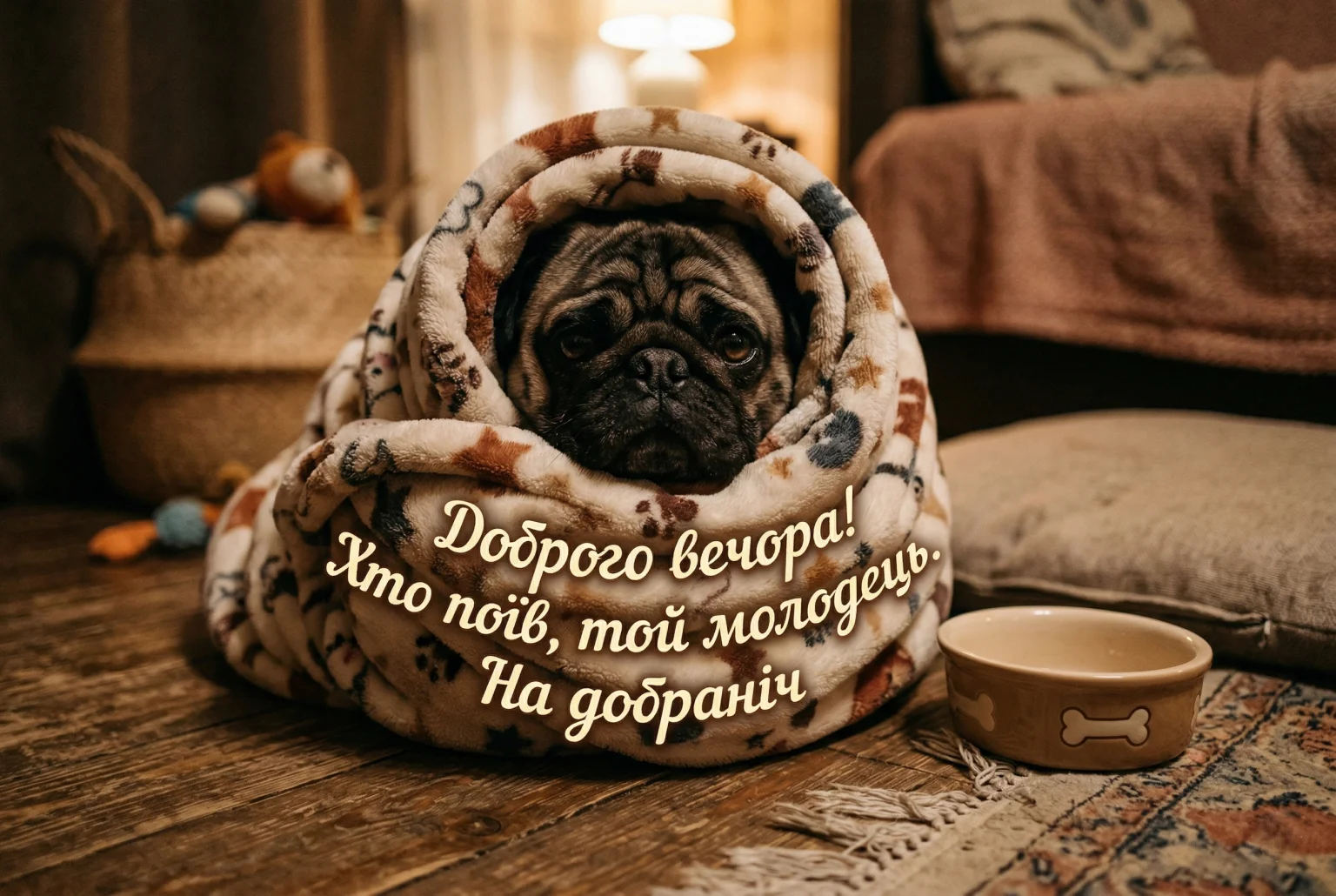 Доброго вечора та на добраніч: найкращі картинки та душевні побажання