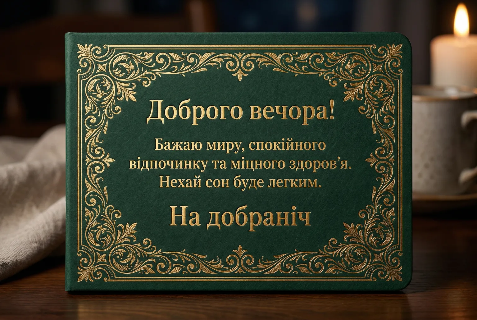 Доброго вечора та на добраніч: найкращі картинки та душевні побажання