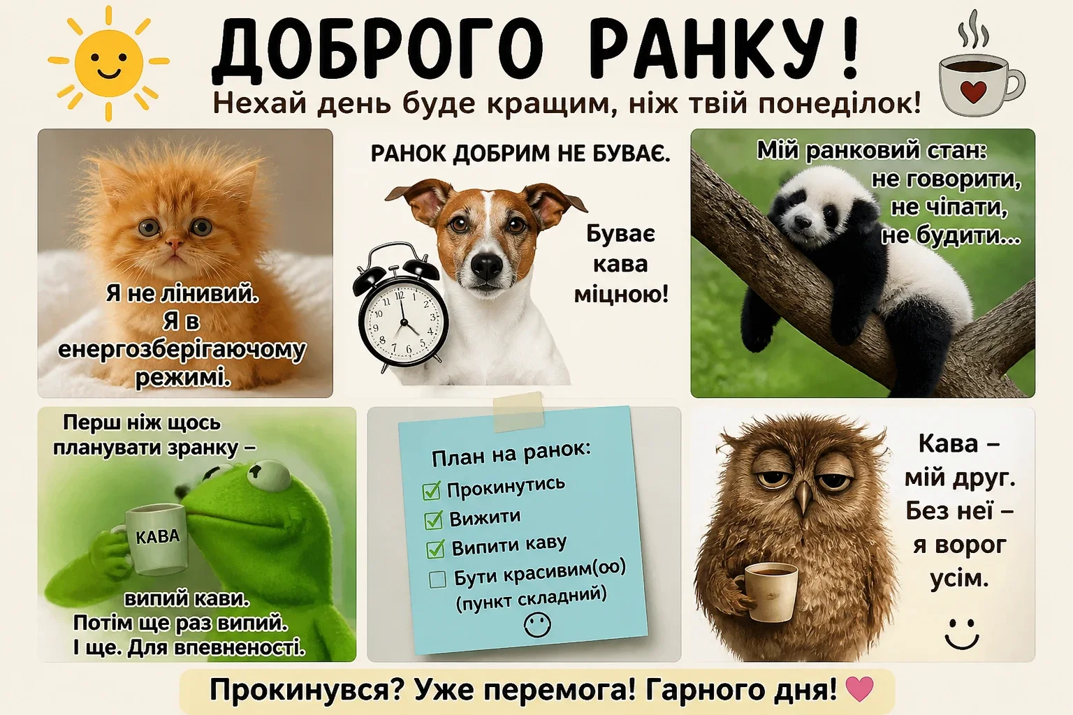 Прикольні приколи для доброго ранку