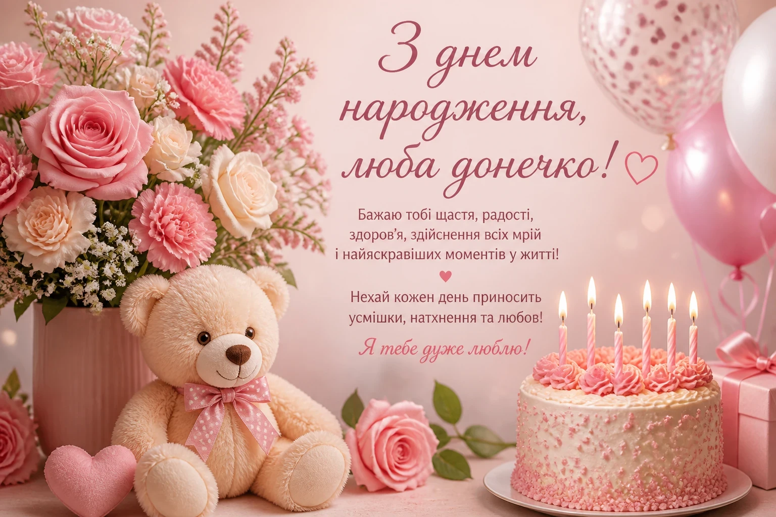 З днем народження, люба донечко