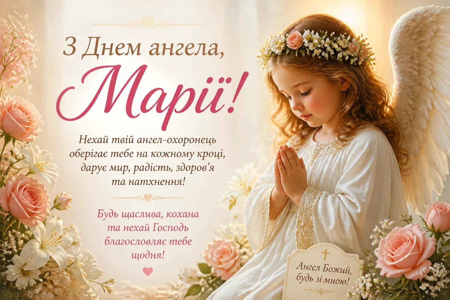 Привітання з днем ангела Марії